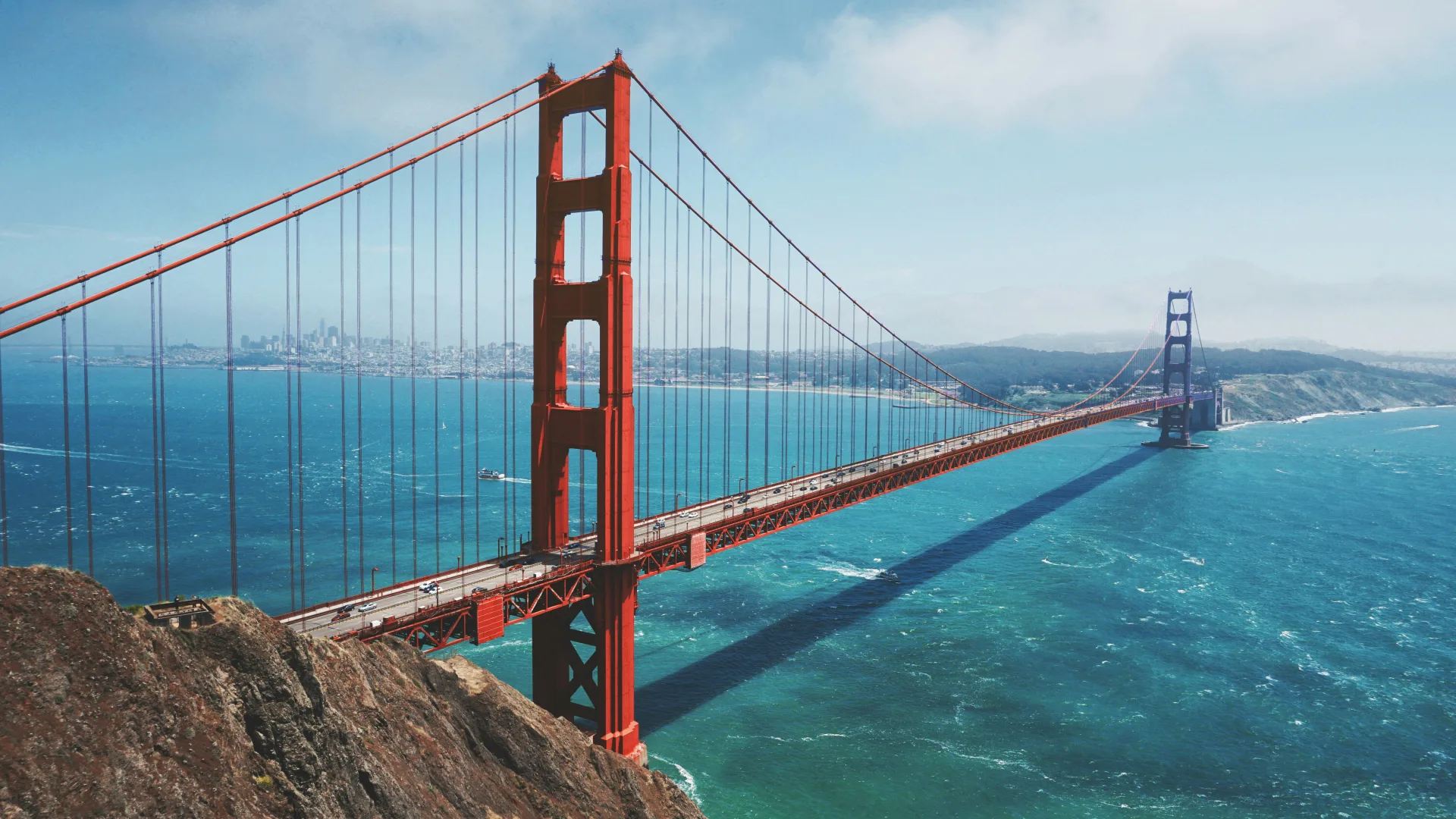 The Golden Gate Bridge and San Francisco Bay