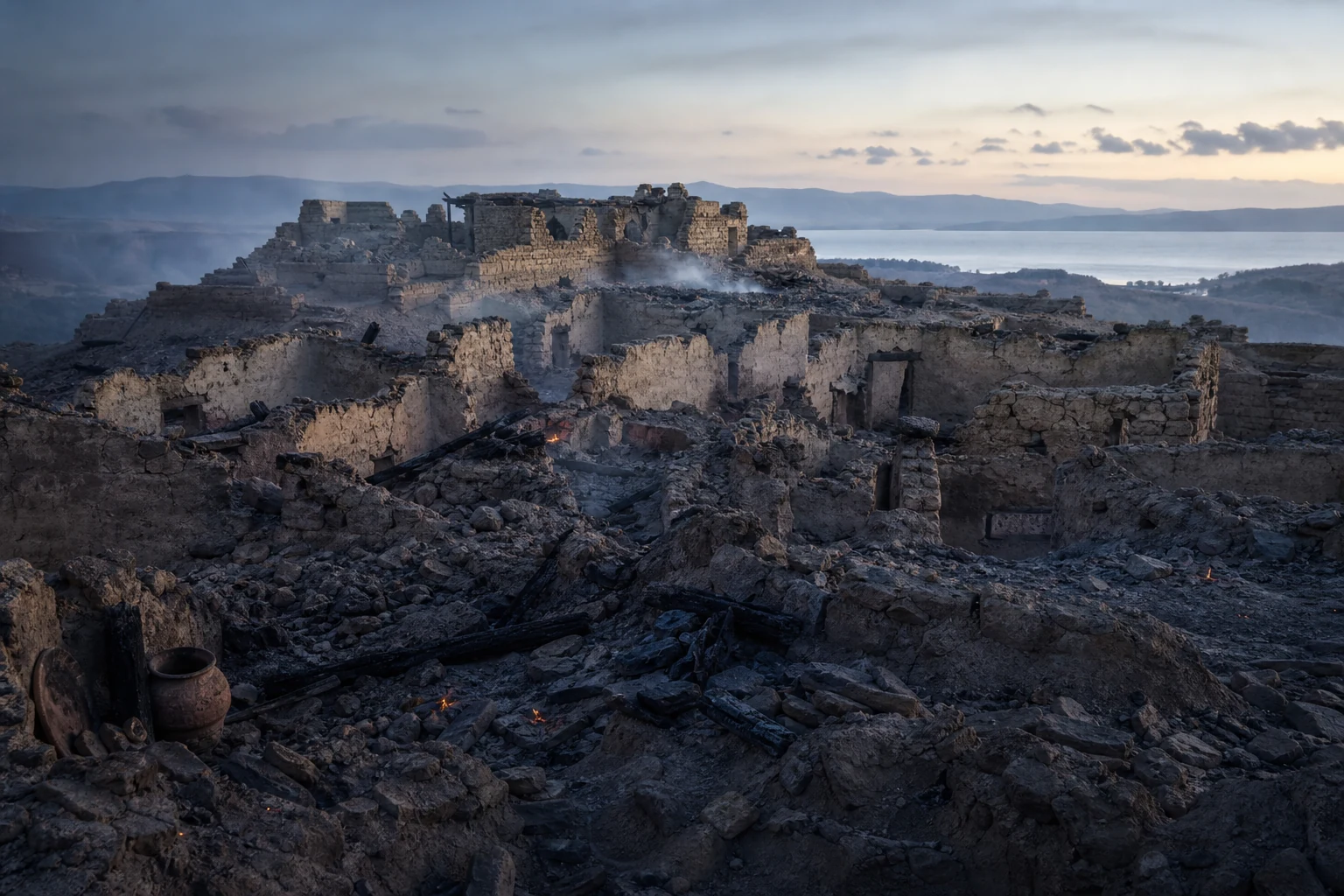 The ruined city of Troy after its fall